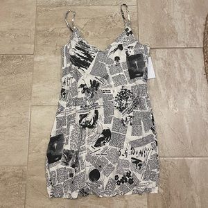 Reformation newspaper mini dress